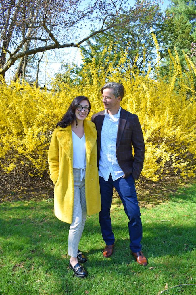 Yellow Forsythia with yellow coat